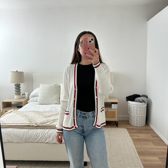Red & White Cardigan - Picture 1 of 4